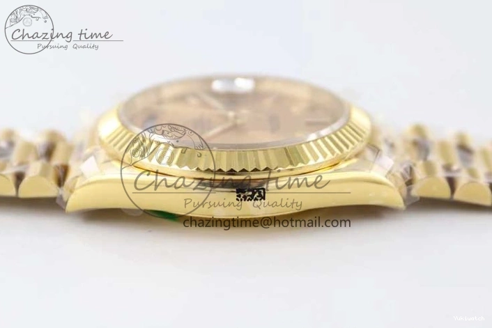 Dial YG Steel 40mm 1:1 Best TWF A2836 Crystal Date 904L YG Edition on Bracelet Day YG 0430
